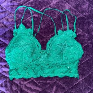 Anemone Vibrant Green Lace Bralette